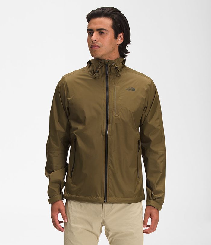 The North Face Rain Jacket Alta Vista Olive - Mens - Thailand XINKG-6347